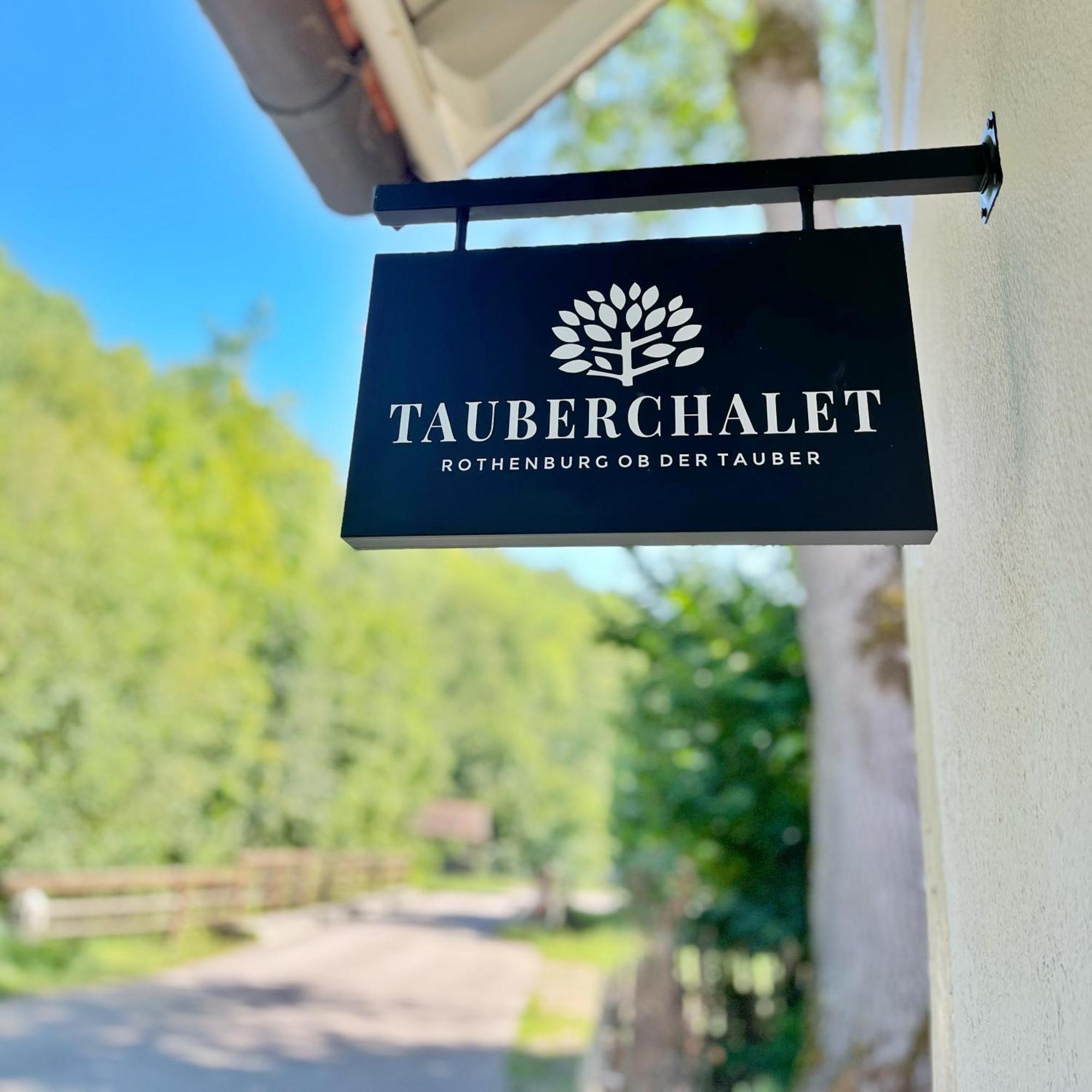 Tauberchalet I Boutique-Ferienhaus Mit Sauna, Whirlpool & Natur I 10Min Walk To Historic Old Town Rothenburg ob der Tauber Exterior foto